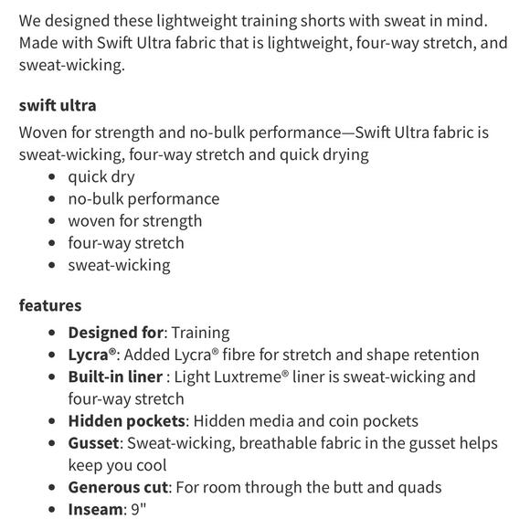 Lululemon T.H.E. Short Luxtreme  9" Shorts Men’s Size XL Iron Blue Performance - Picture 7 of 7